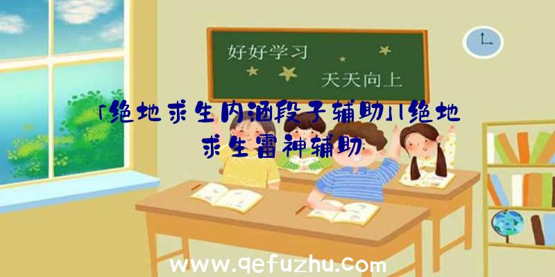 「绝地求生内涵段子辅助」|绝地求生雷神辅助